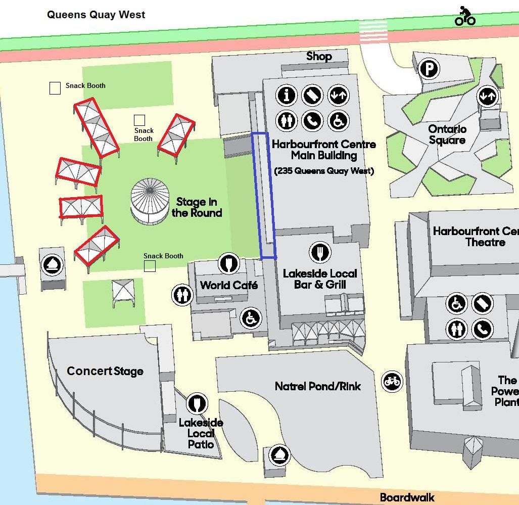 ম্যাপ অফ টরন্টো Harbourfront সেন্টার