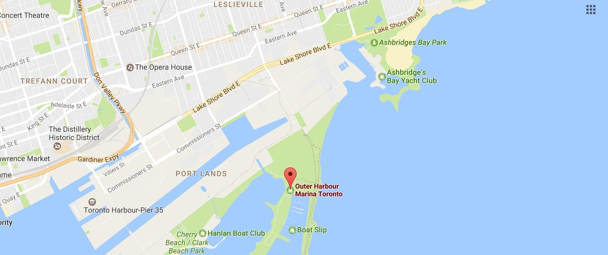 মানচিত্র বাইরের harbour marina টরন্টো