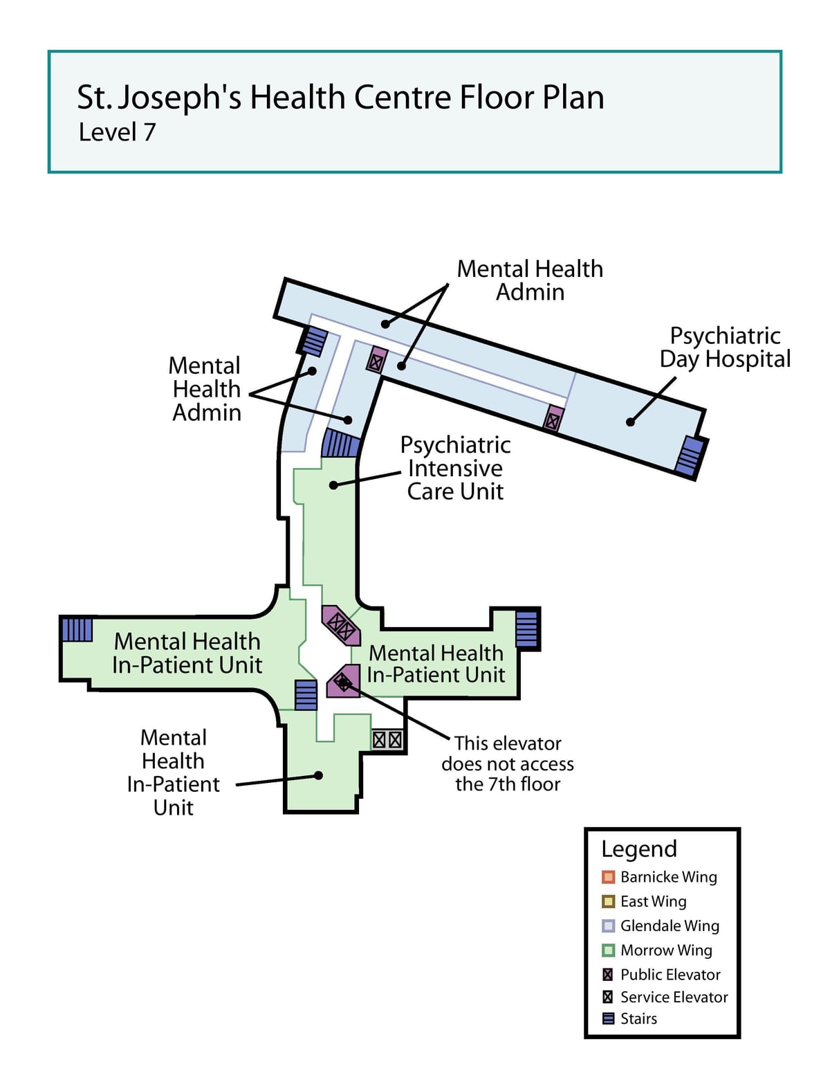 মানচিত্র, সেন্ট জোসেফ এর স্বাস্থ্য কেন্দ্র টরন্টো স্তর 7