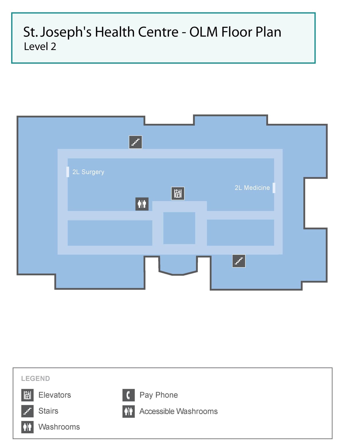 মানচিত্র, সেন্ট জোসেফ এর স্বাস্থ্য কেন্দ্র টরন্টো OLM স্তর 2