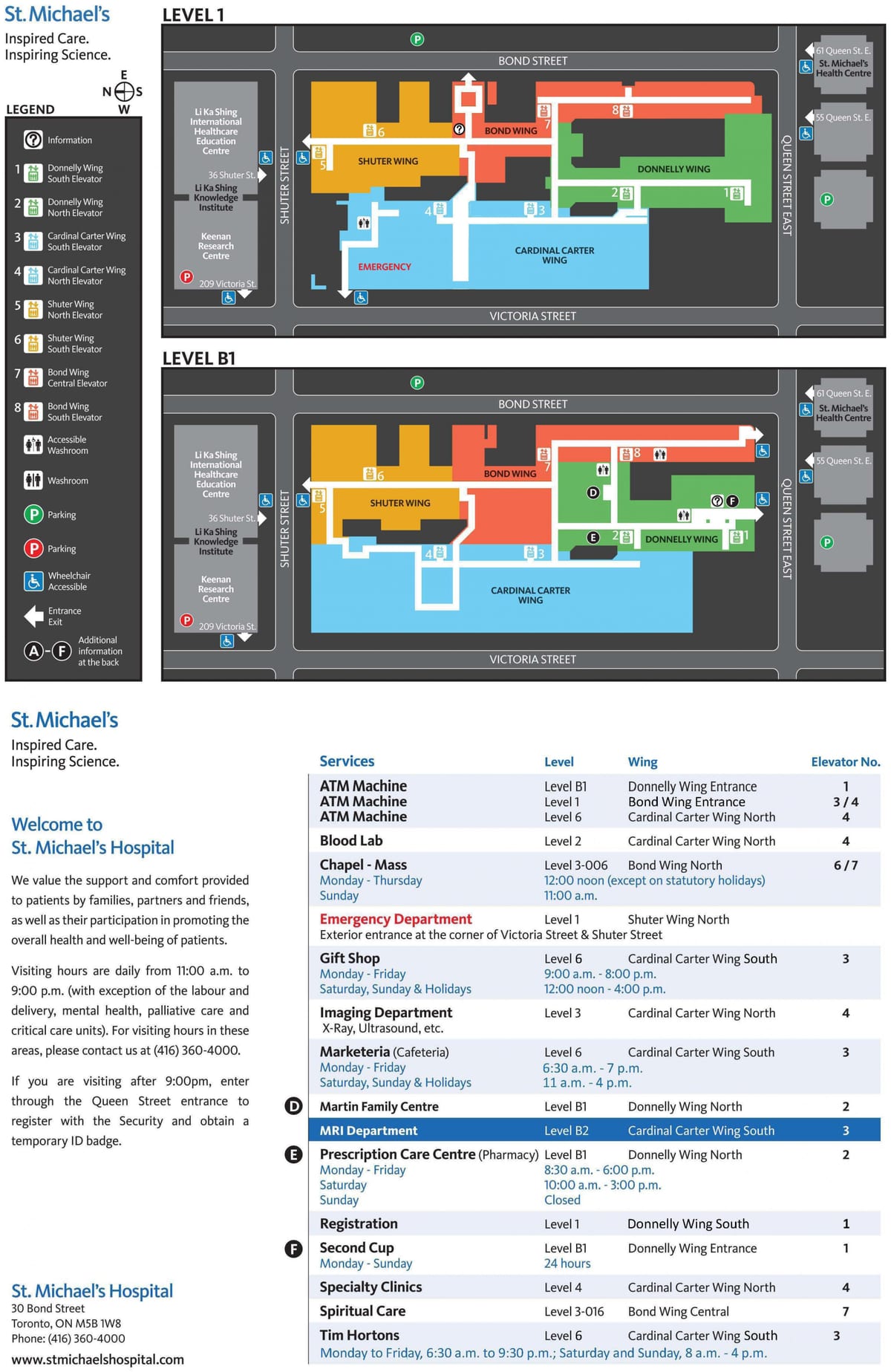 মানচিত্র এর সেন্ট মাইকেল হাসপাতালের টরন্টো