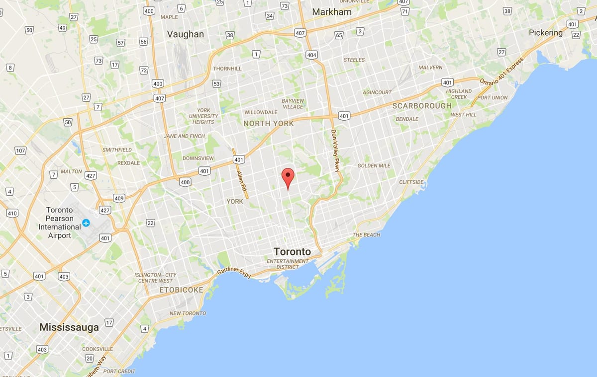 মানচিত্র Davisville Village জেলা টরন্টো