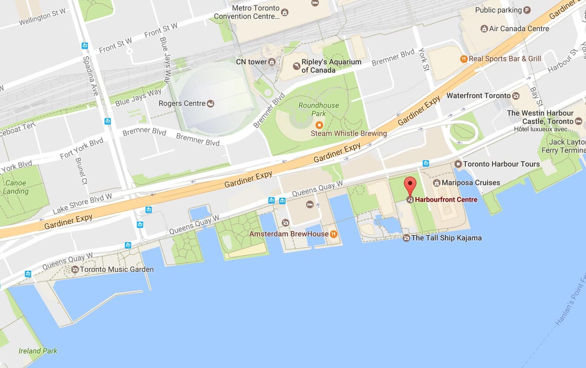 মানচিত্র Harbourfront আশপাশ টরন্টো