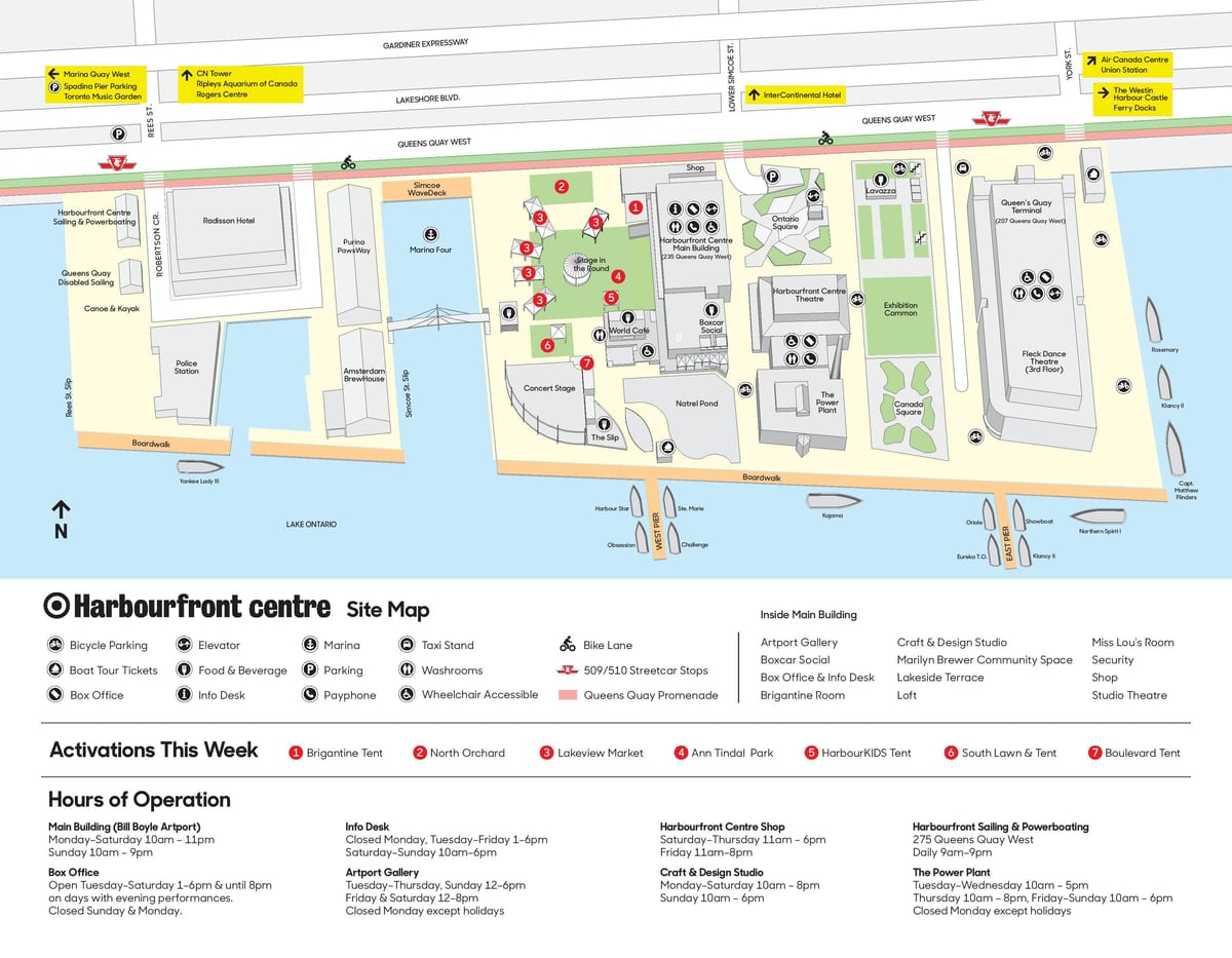 মানচিত্র Harbourfront সেন্টার, পার্কিং