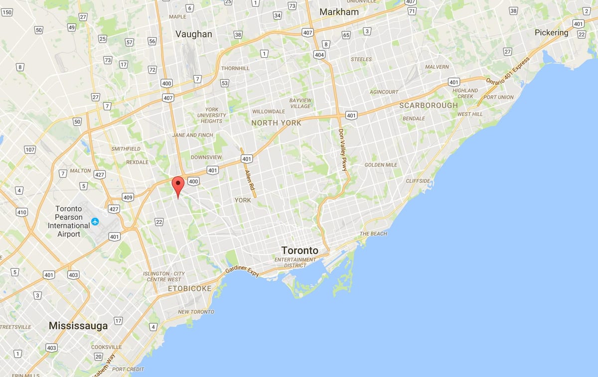 মানচিত্র এর Humber Heights – Westmount জেলা টরন্টো