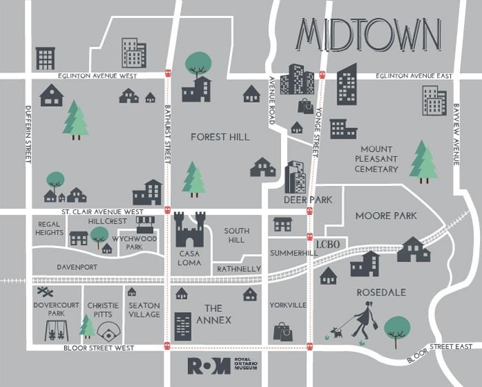 মানচিত্র Midtown Toronto