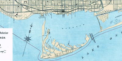 ম্যাপ অফ টরন্টো Harbour 1906