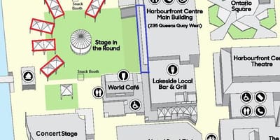 ম্যাপ অফ টরন্টো Harbourfront সেন্টার