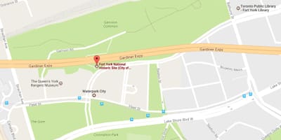 Map of Fort ইয়র্ক আশপাশ টরন্টো