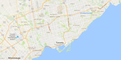 মানচিত্র এর Bayview উডস – Steeles জেলা টরন্টো