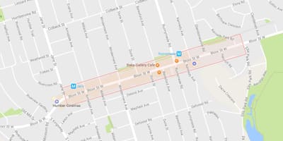 মানচিত্র Bloor West Village আশপাশ টরন্টো
