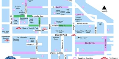 মানচিত্র Bloor Yorkville পার্কিং