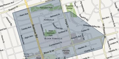 মানচিত্র Bloor Yorkville