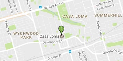 মানচিত্র এর Casa Loma টরন্টো