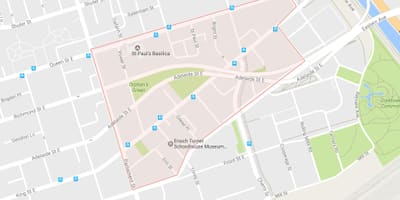 মানচিত্র Corktown আশপাশ টরন্টো