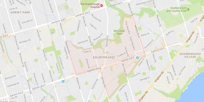 মানচিত্র এর Eglinton East আশপাশ টরন্টো