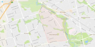 মানচিত্র এর Humber Heights – Westmount আশপাশ টরন্টো