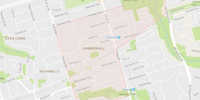 মানচিত্র এর Summerhill আশপাশ টরন্টো