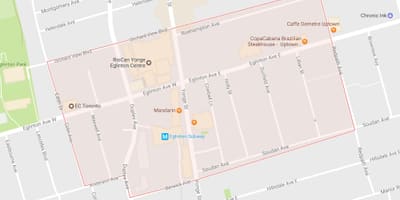 মানচিত্র Yonge এবং Eglinton আশপাশ টরন্টো