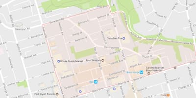 মানচিত্র এর Yorkville আশপাশ টরন্টো