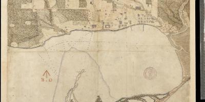 মানচিত্র ভূমি ইয়র্ক, টরন্টো এর প্রথম centure 1787-1884